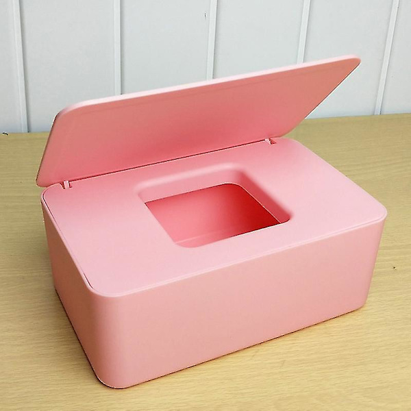 Støvtæt Opbevaringsboks til Vådservietter med Låg til Hjemmet Pink