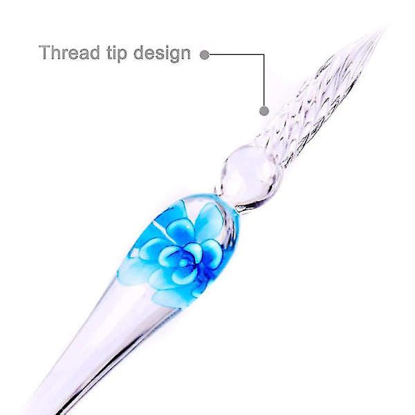 Glas Kalligrafi Pen Krystal Glas Dip Blæk Pen Sæt Ikke-kulstof Blæk Signatur Penne 3PCS