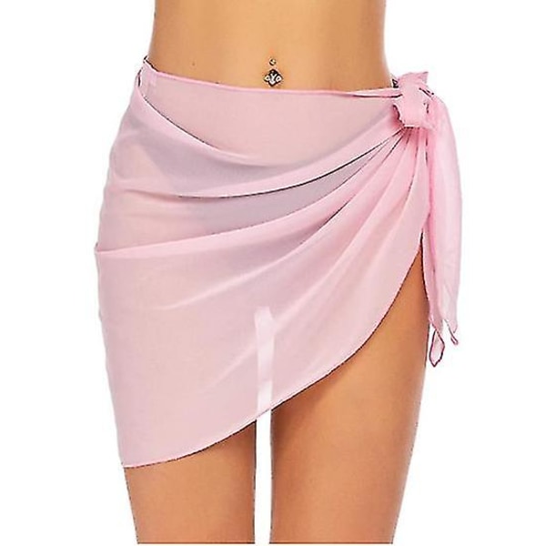Strandkjol Sarong Baddräkt Överdrag För Kvinnor Andas Snabbtorkande Sarongkjol Pink 208*50cm