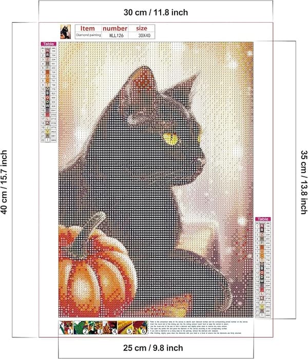 5D Sort Kat Diamantmaleri Sæt 30x40cm (Arrangeret efter Nummer) 5d Diamantbroderi Komplet Sæt Rhinestone Broderi Korssting 5d Diamantmaleri
