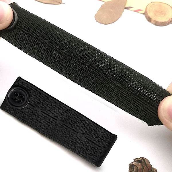 Elastiska byxmidjeutvidgare, 5-pack justerbar midjeutvidgare graviditetsmidjebandsutvidgare för kostymbyxor, jeanskjol, byxor, gravidbyxor