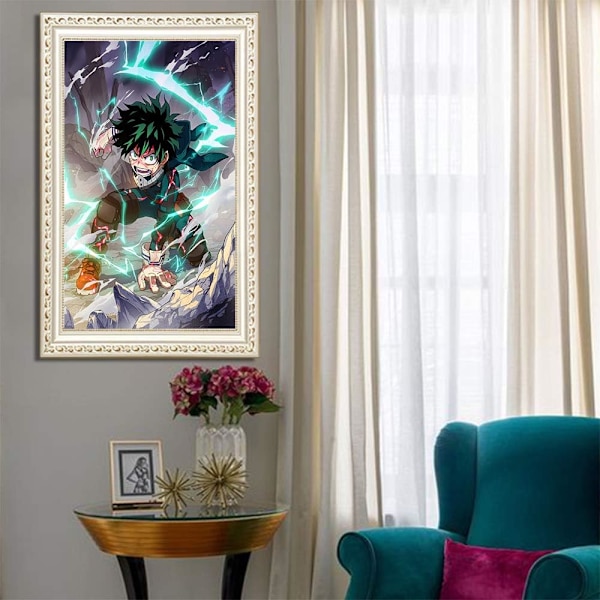 Et sæt (30*40cm) 5D DIY Diamant Maleri Vægkunst Håndlavet Korssting Anime Billede Boligindretning Fuld Bor Broderi Gaver