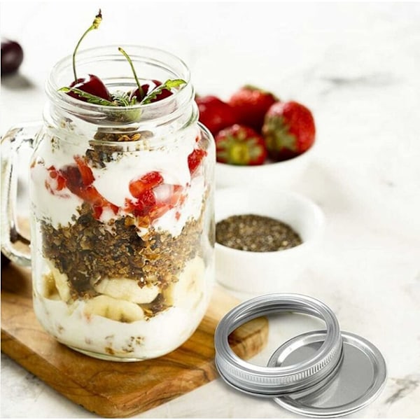 9 st Mason Jar-lock, delad typ lock, konserveringslock, burklock, läckagesäkra Mason Jar-lock, för de flesta Mason Jar (86 mm)