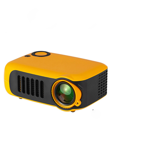 Mini Projektor med Stativ Oransje 1 stk, 5500 lumen AKIYO LED Bærbar 1080P Projektor Støtte, Hjemmekinoprojektor