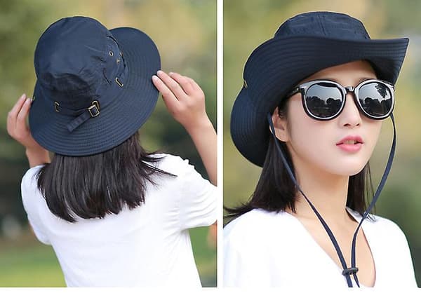 Bredbrättad fiskehatt Sol UV-skydd Utomhus Bucket Hat Boonie Hat Solhatt Grey