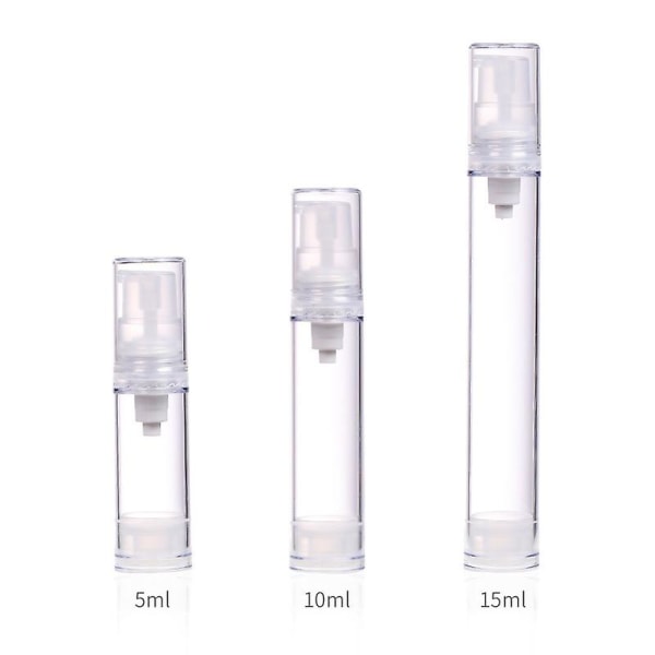 10 st genomskinlig tom fin dimma plast reseatomiserare set små påfyllningsbara vätskebehållare Spray Clear 5ML