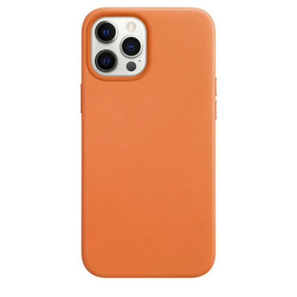 Orangefärgat Apple-läderfodral med (för iPhone 12 Pro Max)