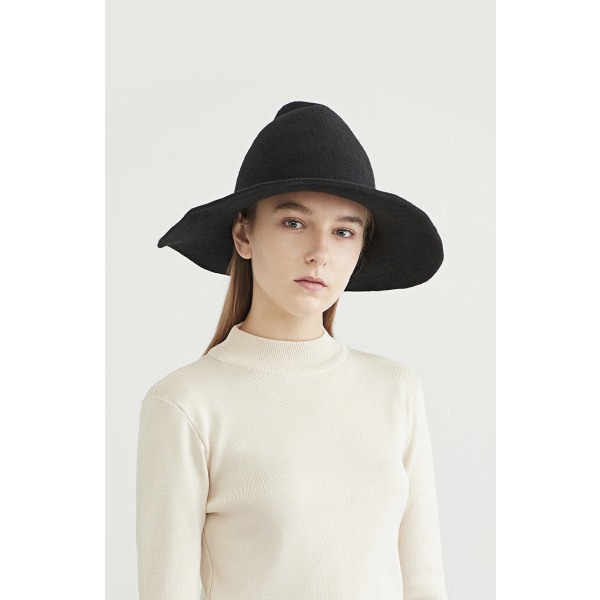 Dame Heks Hat Troldmand (Sort 56-58cm), Uld Hat Voksen Beklædning Fest Tilbehør Halloween Camouflage Rollespil Hat