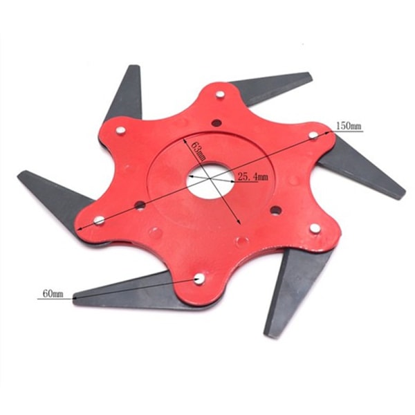 Trimmerhuvud, Trimmer med 6 stålblad