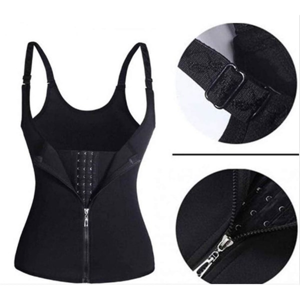 Korsetter Girly Midja Buk Palats Dragkedja Trestegs Justerbar Sexig Slankning Shapewear Black XXXL