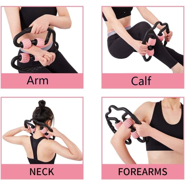 Cellulitmassage, Massagerulle för Ben Vader Lår Nacke Arm Tennisarmbåge Djupvävnad Foam Roller Fascia Utrustning, Fit Roller Pro, Muskelvärk Lindring