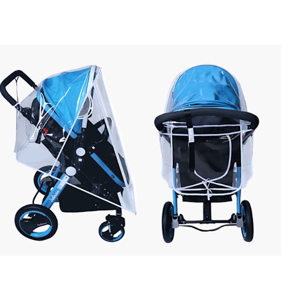 En styck medelstorlek - U-dragkedjeöppning - svart kant (passar barnvagnar 4~11KG) Universellt regnskydd för barnvagn, sittvagn, sulky, barnvagnsinsats, Baby Trave