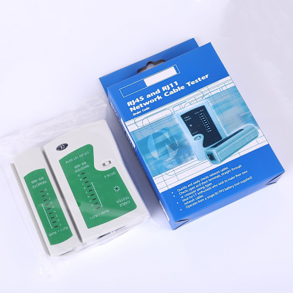 1 stk. Nettverkskabeltester Hvit ISDN Nettverkskabeltester Patch Cord Tester