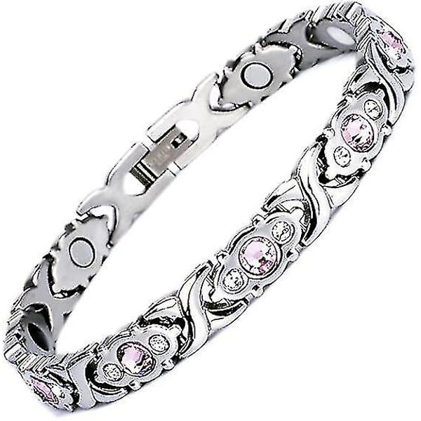 Magnetisk Terapi Menopause Lindrende Armbånd Til Kvinder Silver
