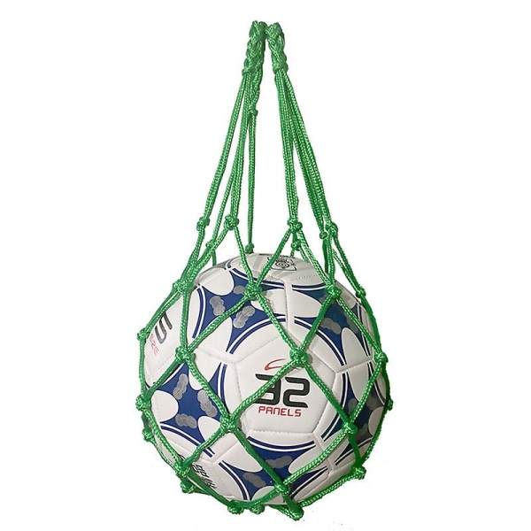Basketball Net Taske Fodbold Mesh Opbevaring Sportsbold Holder Nylon Bæretaske Green