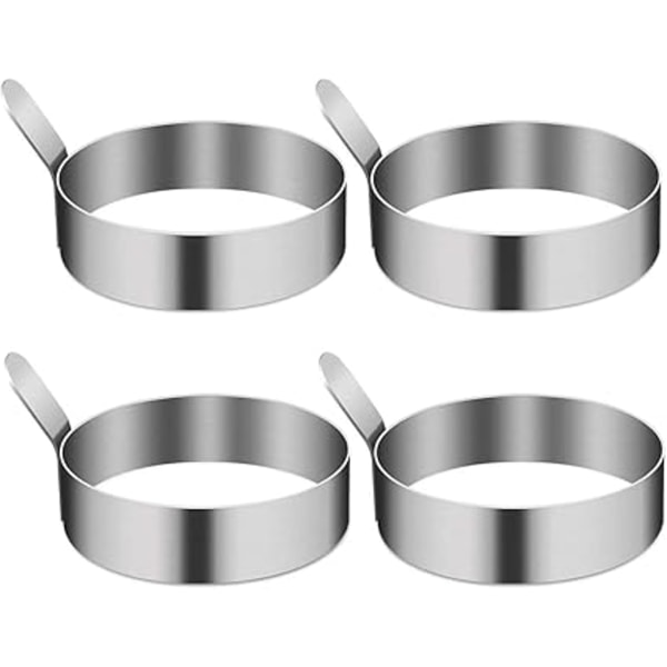 1 Pack Äggring, Äggform Ring 3,5 tum Non Stick Rostfritt Stål Äggform Äggringar för Stekning Ägg Stekbord Pannkaka Sandwich Matlagning Biffstek Kitche