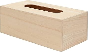 Servettförpackning med bas, trä, beige, 19,5 x 12,5 x 8,5 cm