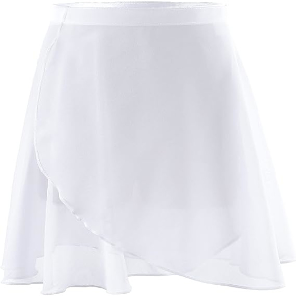 Chiffon tutu Justerbar tutu i hvit størrelse M størrelse 120-140 Dansekostymer for jenter og kvinner