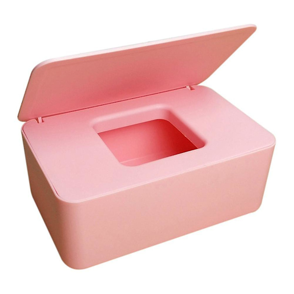 Støvtæt Opbevaringsboks til Vådservietter med Låg til Hjemmet Pink