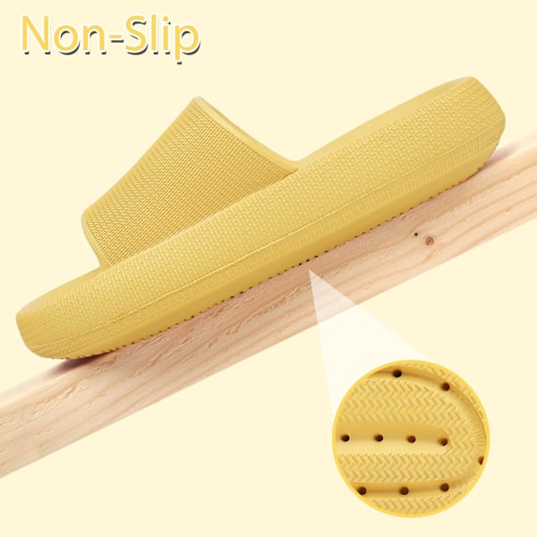 Gule Slippers Sandaler Herre Dame Badesandaler Skridsikre Hjemmesko Pool Strandsandaler