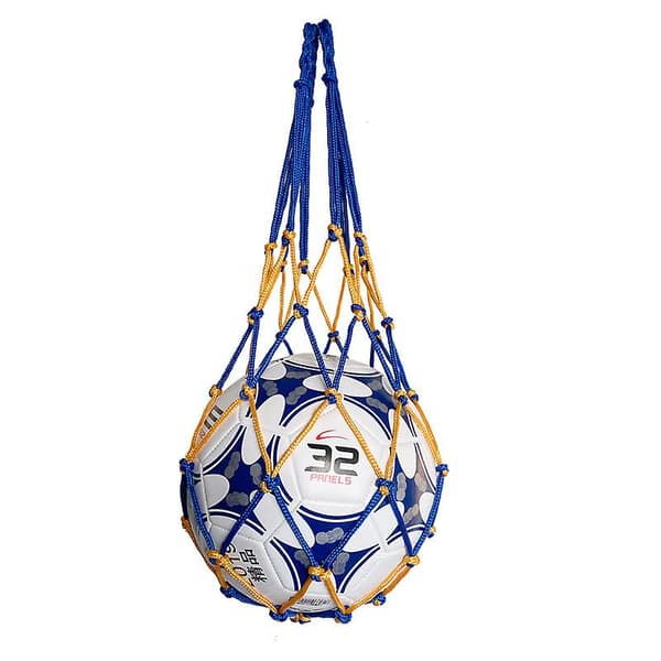 Enkelt Bold Netpose Sports Netudstyr Taske Fodbold Bold Bære Netpose Blue yellow