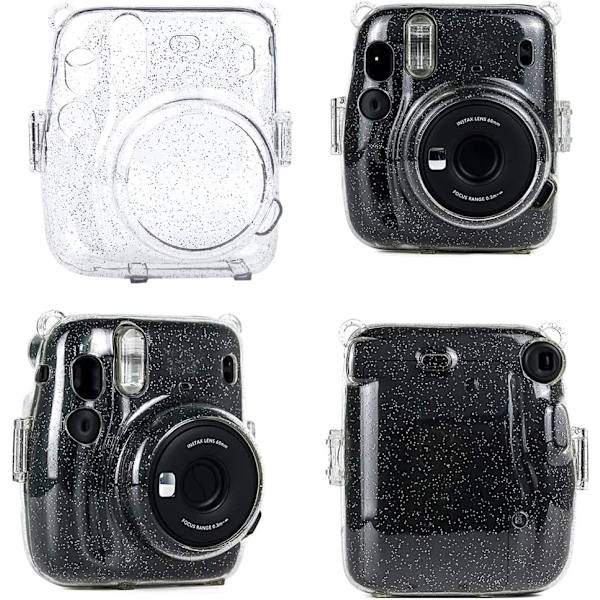 Mini 11 PVC Hard Case Cover for instax mini11 Kamera Reiseveske Cover med Avtakbar Stropp | Transparent Skimmer