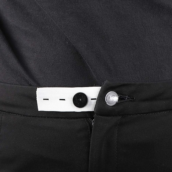 6 st vita bältesförlängare spänne justerbar graviditetsbyxor förlängare elastiskt band graviditetsbälte svart och vitt magbälte