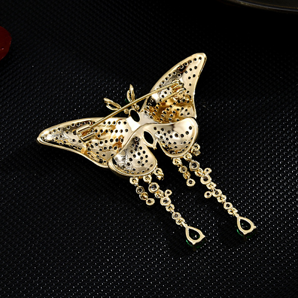 En kvast sommerfugl broche high-end let luksus ins high-end dyre corsage anti-tabt nål