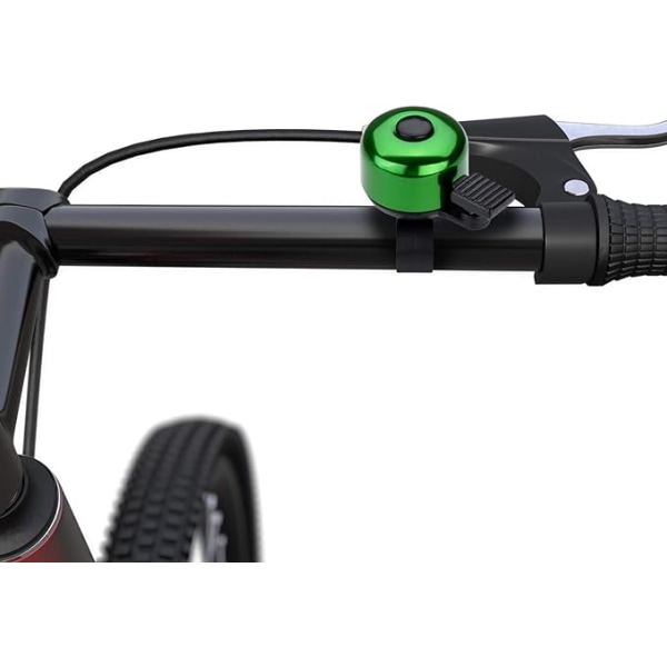 2 ST Aluminiumlegering Cykelklockor (Grön) med Klart Ljud, Vuxna, Barn, Pojkar och Flickor