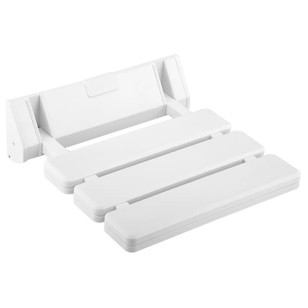 Hvitt Sammenleggbart Dusjsete i Aluminium og ABS, 330 x 320 x 70 mm