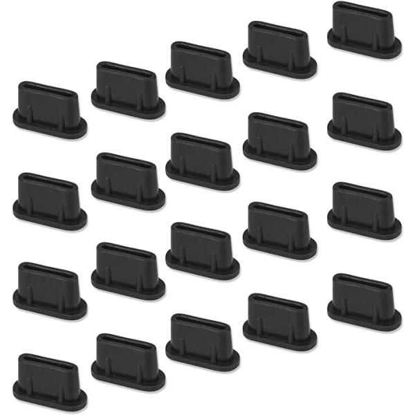 20x USB C antidammpluggar för Samsung Galaxy S23, S22, S21, S20, A53, Note 20, Pixel, MacBook, bärbar dator, cover för alla USB typ C-laddningar