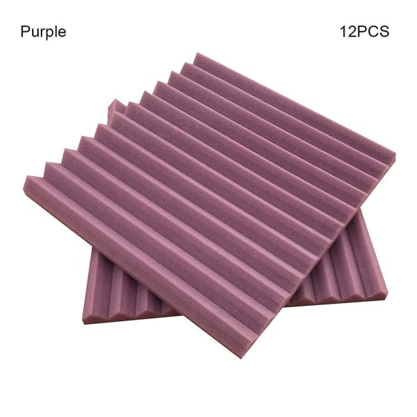 12 kpl Ääntä vaimentavaa puuvillaa Kolmionmuotoiset urat Akustinen äänieristys Eristys Vaahtomuovilevy Matto Red 30*30*2.5CM