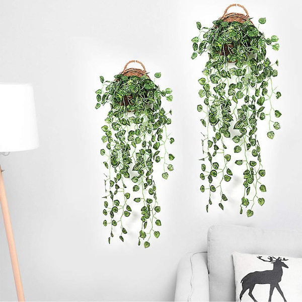 5 Pack Konstgjorda Växter Vindruvskörsbär Falsk Murgröna Hängande Girlang För Utomhus Inomhus Korg Hem Trädgård Väggdekor Green dill