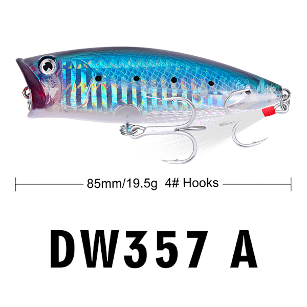 5 st fiskedrag Floating fiskedrag Duren plast bionisk falsk fiskedrag vikt 19,5 g fjäderkrok saltvattensdrag fiskeutrustning enkel och Conv