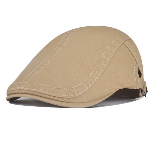 Heavenly Cotton Flat Hat til Mænd - Ivy Cotton Flat Hat til Forår og Sommer Camel