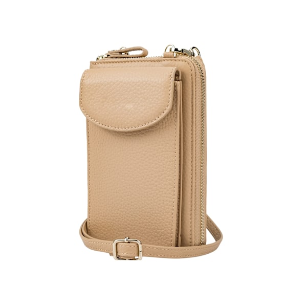 Dam lätt handväska mobiltelefon crossbody PU-läder flera fickor dragkedja clutch liten plånbok axelkort hållare axel plånbok väska