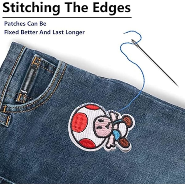 Varulvsdödande tecknad patch patch patch patch (set om 14), datorbroderi logotyp spel karaktär broderi trasa patch stryka kläder och tyg