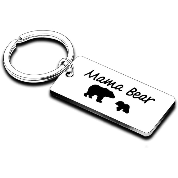 Nyckelring med Mamma och Liten Björn (en Liten Björn), Gåva till Mamma Gåva till Mormor Fru Nyckelring Söta Familjesmycken Gåva till Mamma Födelsedagspresent Nyckelr