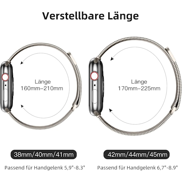 Star Color Metalliranneke Yhteensopiva Apple Watch -rannekkeen kanssa 38/40/41MM Naisille Miehille, Verkkoruostumattomasta teräksestä valmistettu ranneke iWatch/Apple Watch Series 8/7/