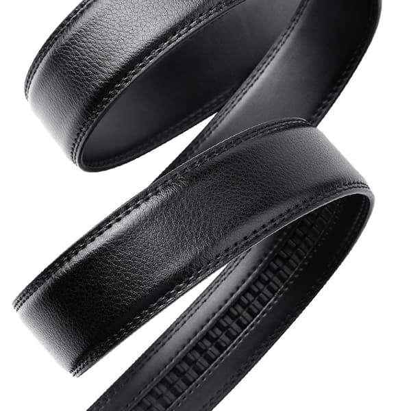 Herr Läder Spänne Bälte Endast 35mm 1 3/8, Läderbälte utan Spänne, Ersättningsbälte