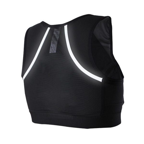 Løpevest med hydrering, unisex, én del (svart, størrelse M), ideell for terrengløping, trekking og fotturer, kompatibel med hydreringsblære 1L
