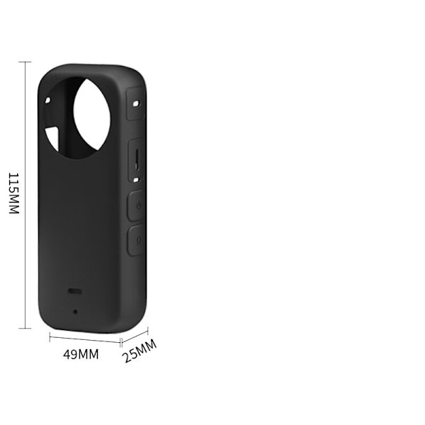 Insta 360 Silikonfodral Kroppsskydd 1 st Svart för Insta360 X3 Tillbehör