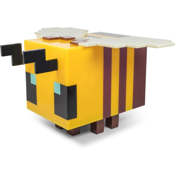 Minecraft Yellow Bee Figural LED-stämningsljus | Sängbordslampa för skrivbord | Heminredningstillbehör och rumsnödigheter | Officiell videospelssamling