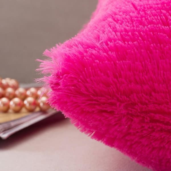 Mjuk och fluffig kuddfodral prydnadskudde heminredning Rose Red