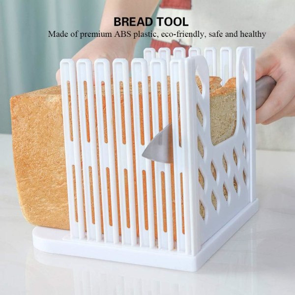 Brödskärare, Brödskärare Brödskärare Skärare Justerbar Toastskärningsguide 4 Storlekar Bredd Brödskivor med Smulbricka för Hemmet