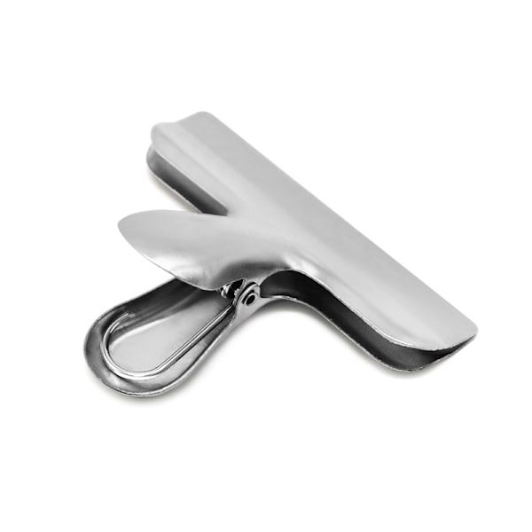 10 STK Poseklemmer i Rustfrit Stål, Lukkeclips til Mademballage, Perfekt til Hjemmekøkken eller Kontorartikler 7,7c