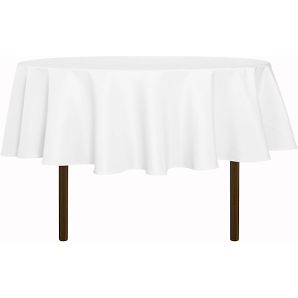 Rund Bordsduk - 152 cm - Vattenavvisande Spilltålig Tvättbar Polyester Duk Dekorativt Tygbordsöverdrag för Matbord, Bufféer