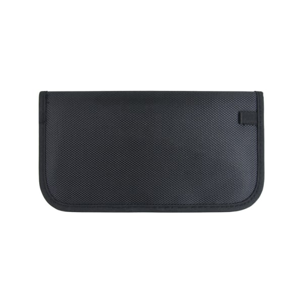 Skyddande canvas anti-strålning anti-spårning anti-spion signal blockerande väska combo funktion mobiltelefon väska svart