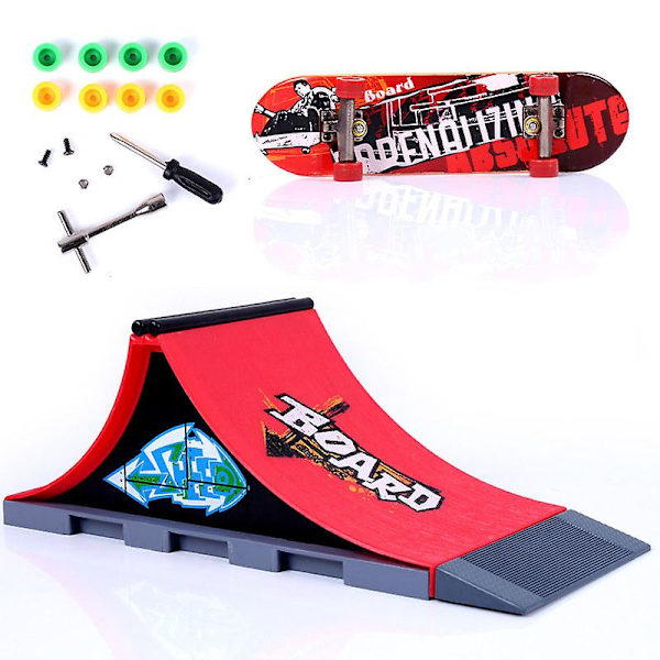 Finger Skateboard Venue Kombinationssæt Mini Finger Board Mikro Skateboard Rampe Skateboard Legeplads Sæt A