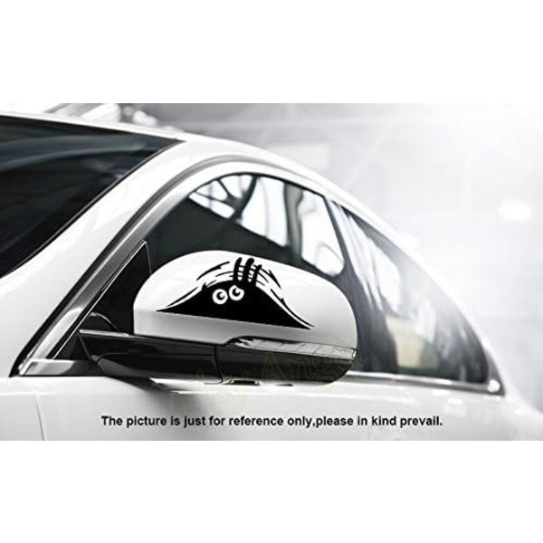 Pyöreäsilmäinen musta 3D Hauska Hirviö Sarjakuva Vinyyli Autotarra Merkki Emblemmi
